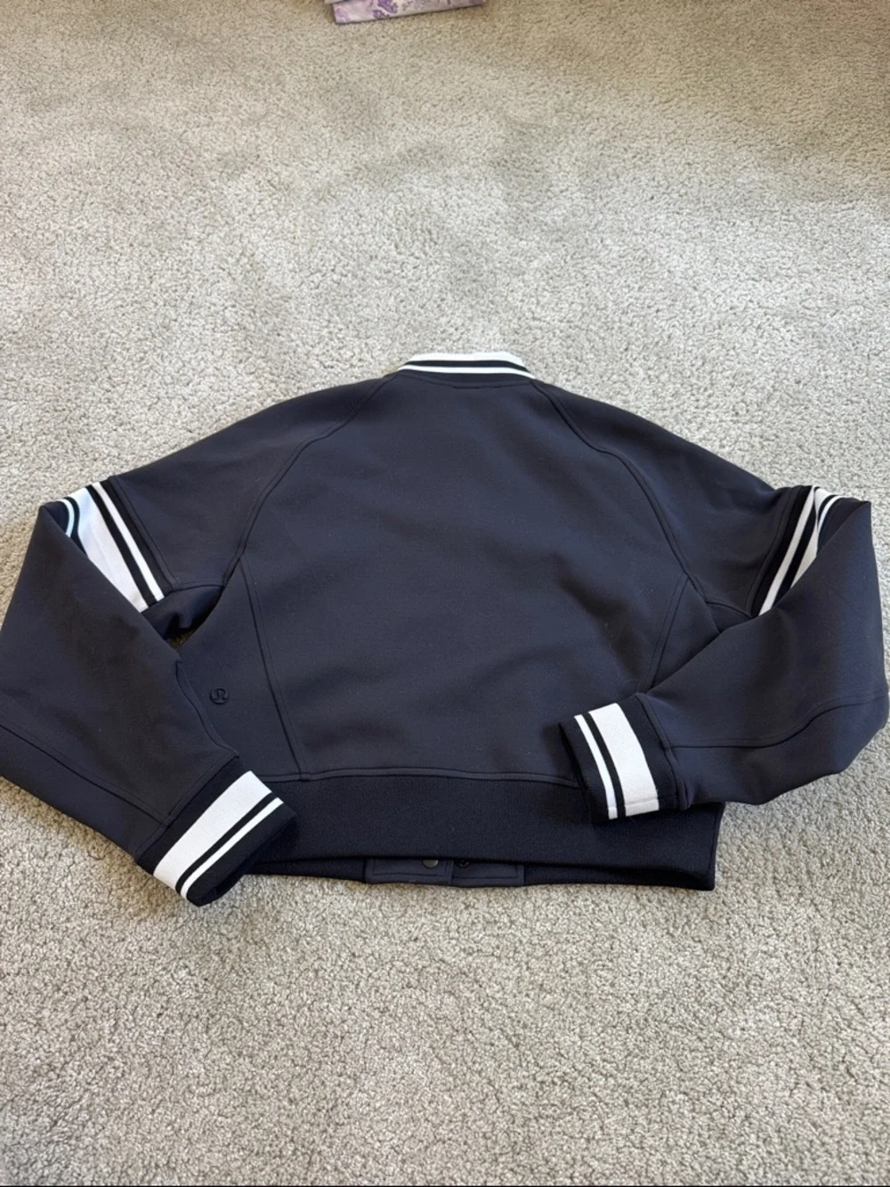 LULULEMON Black White Varsity Jacket 6/S